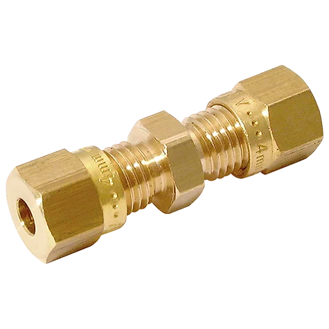 10MM OD EQUAL BRASS COUPLING