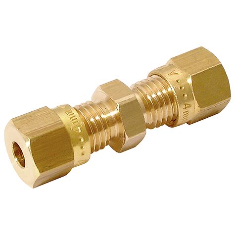16MM OD EQUAL BRASS COUPLING