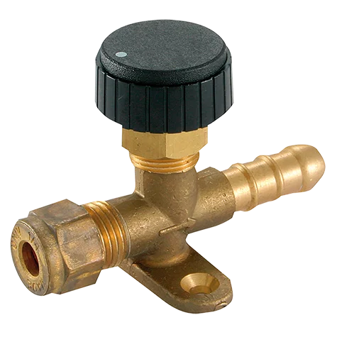 1/4 OD X 3/8ID 5/16 FOOT MOUNT VALVE