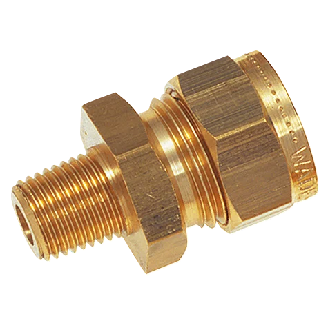 3/8 OD X 3/8 BSPT MALE STUD COUPLING