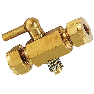 5/16OD EQUAL BRASS PLUG COCK