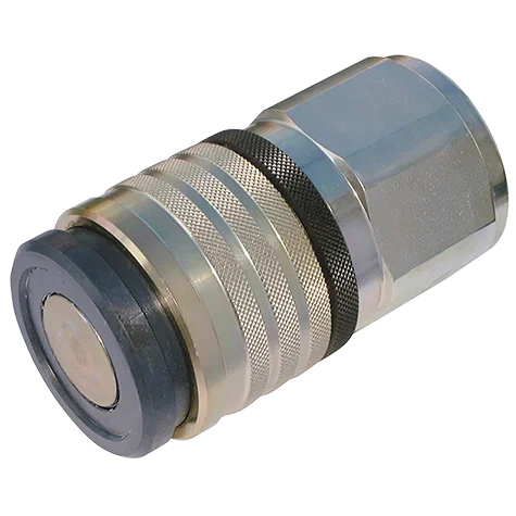 1/2  BSPP FEM  STEEL COUPLER VALVED V