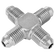 9/16 JIC EQUAL MALE STEEL CROSS