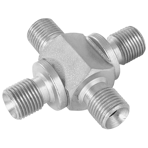6557-BSPP EQUAL MALE CROSS STEEL