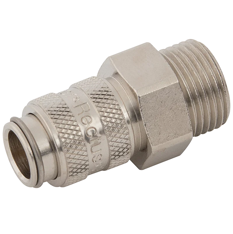 BSPP MALE COUPLING NICKEL PLATED