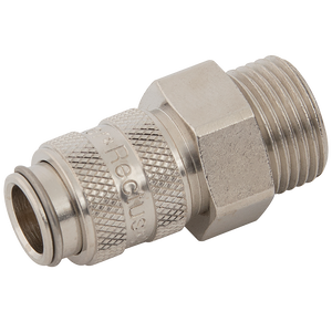 BSPP MALE COUPLING NICKEL PLATED