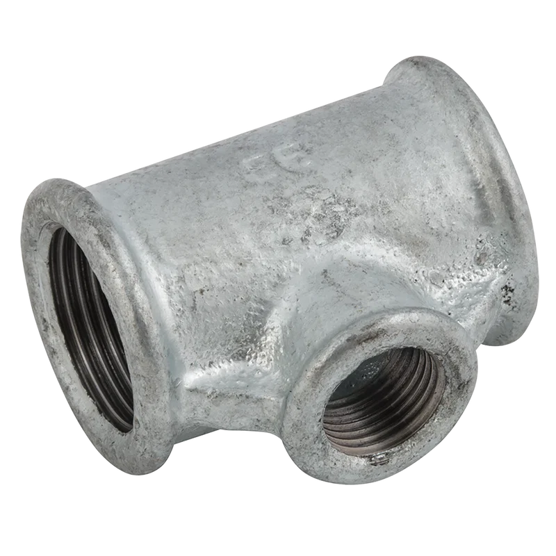 1.1/2X1.1/4X1.1/2BSP UNEQUAL TEE GALV