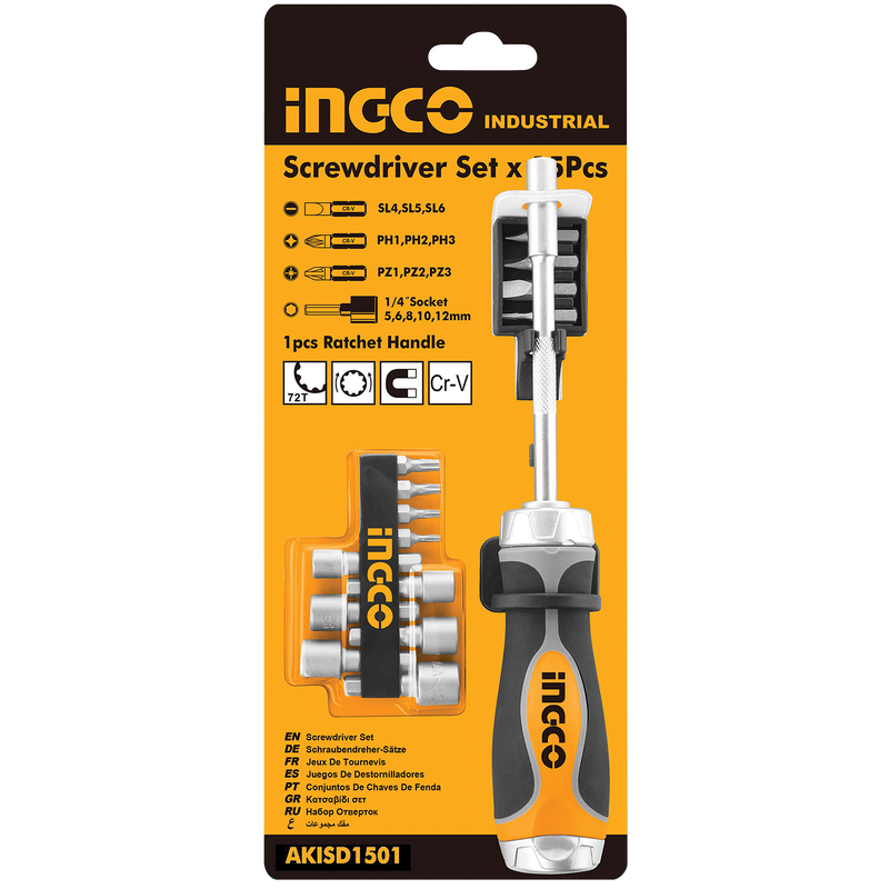 15 IN 1 RATCHET SCREWDRIVER SET