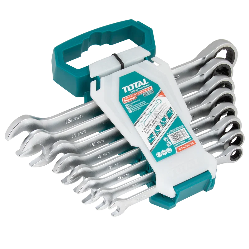 RATCHET SPANNER SET  2 SIZES 8-19MM