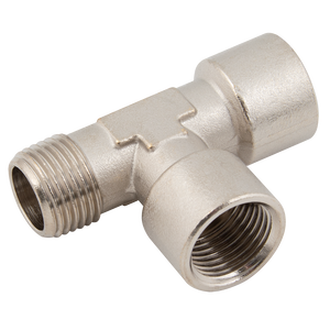 BSP/T BRASS TEE PLATED M/F/F