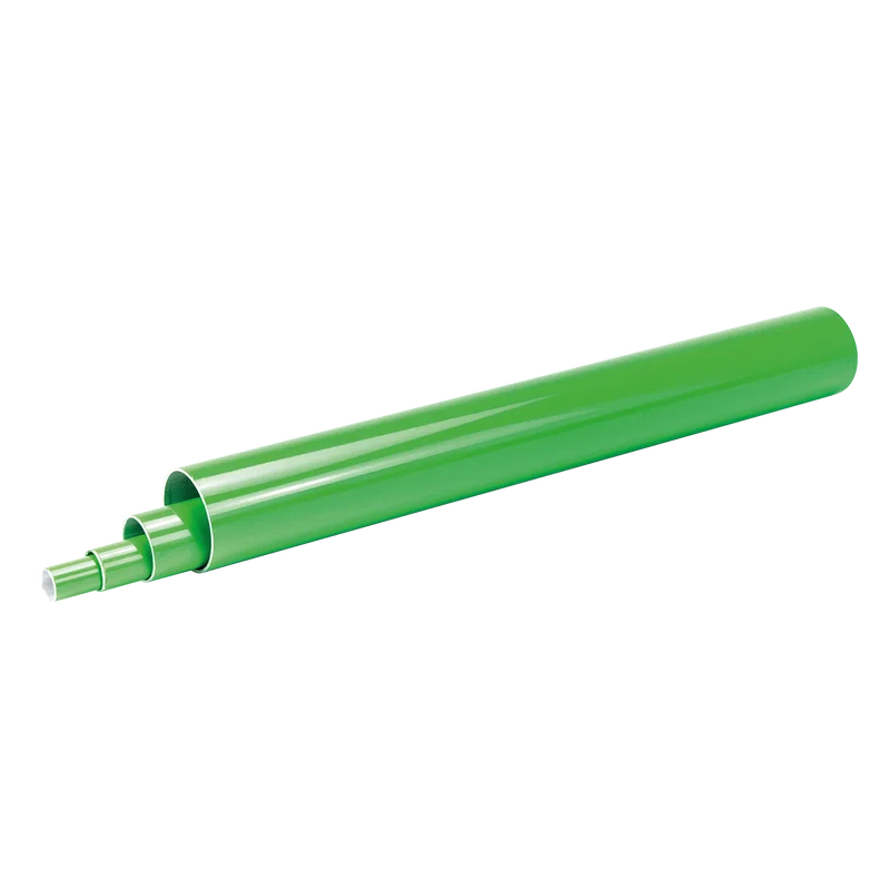 GREEN COATED ALUMINIUM PIP