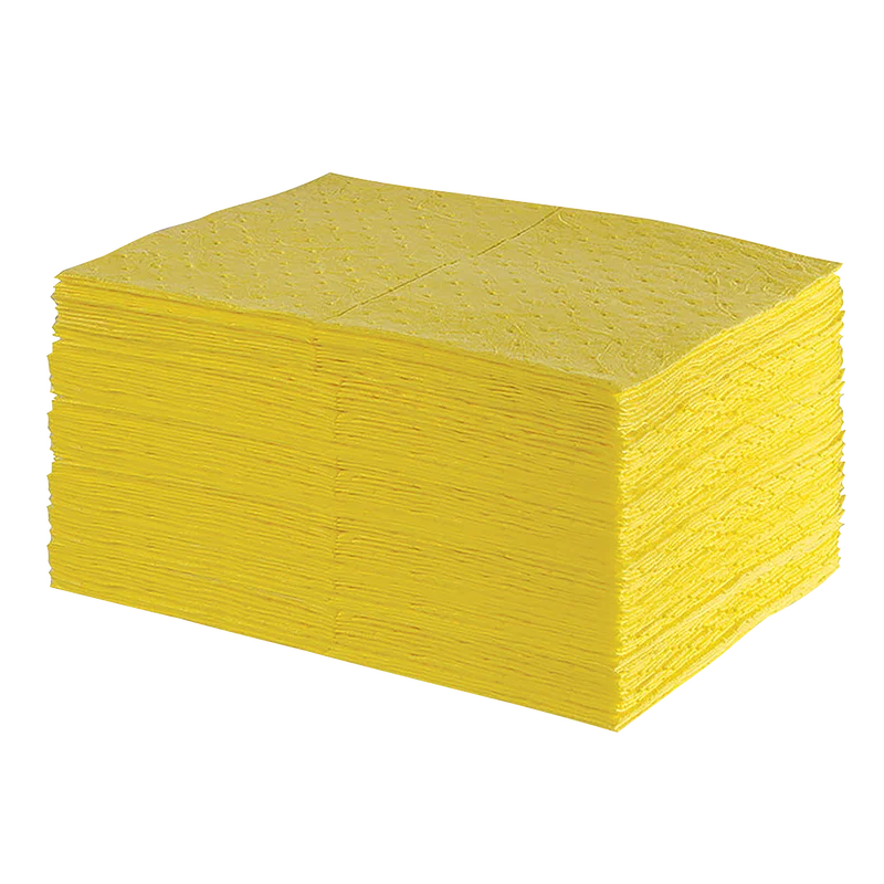 YELLOW CHEMICAL SPILL PADS-100