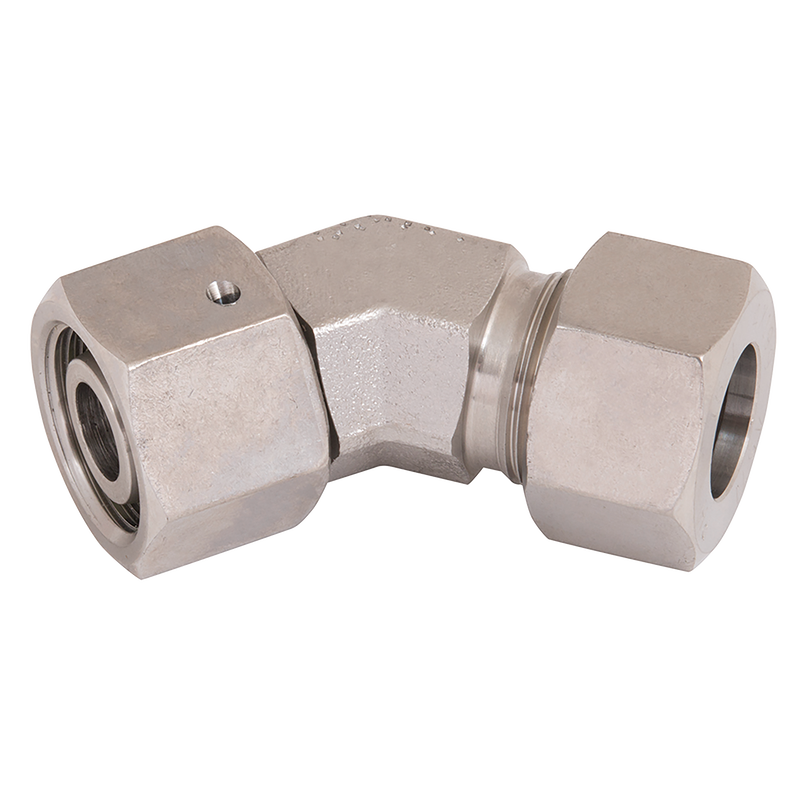 45 ADJ MALE ELB W/VITON