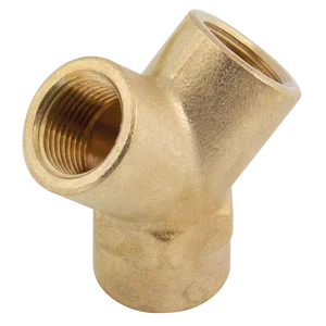 BSPP FXFXF BRASS EQUAL Y BRANCH