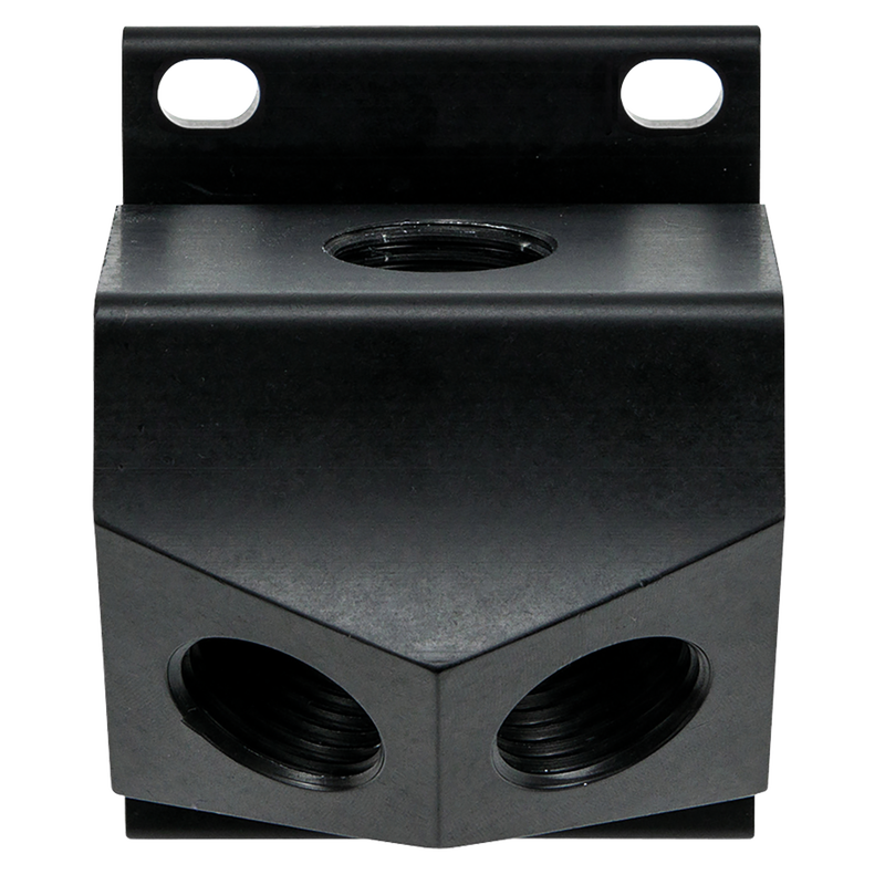AL PORT BLOCK FEM3/4 INLET 2X1/2 OUTLETS
