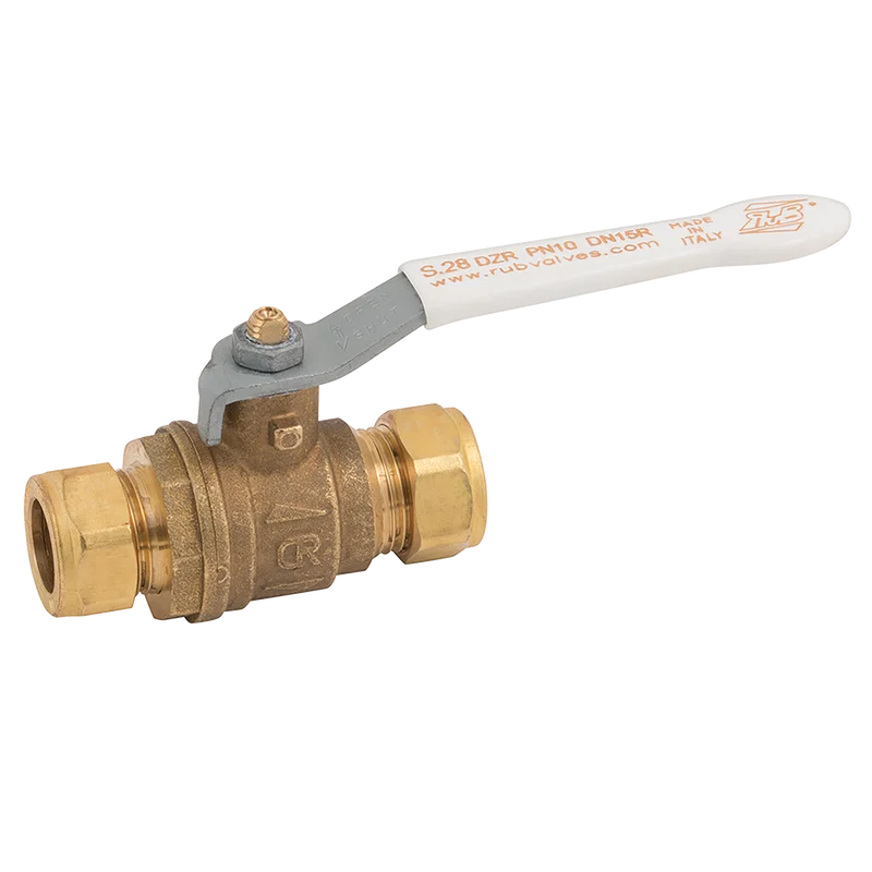 22MM MALE COMPRESSION END LEVER B/V WRAS