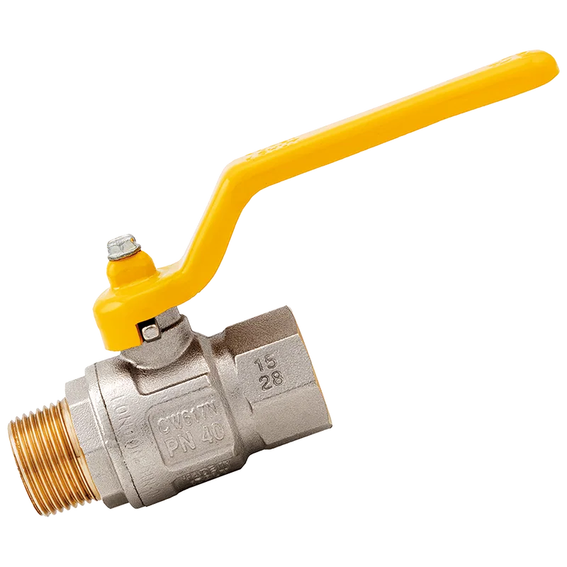 1/4 BSP M X F GAS F/FLOW B/VALVE LEVER