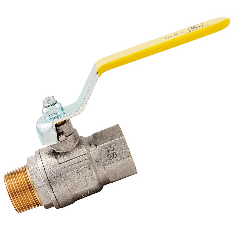 BSP M F GAS F/FLOW B/V FLAT LEVER