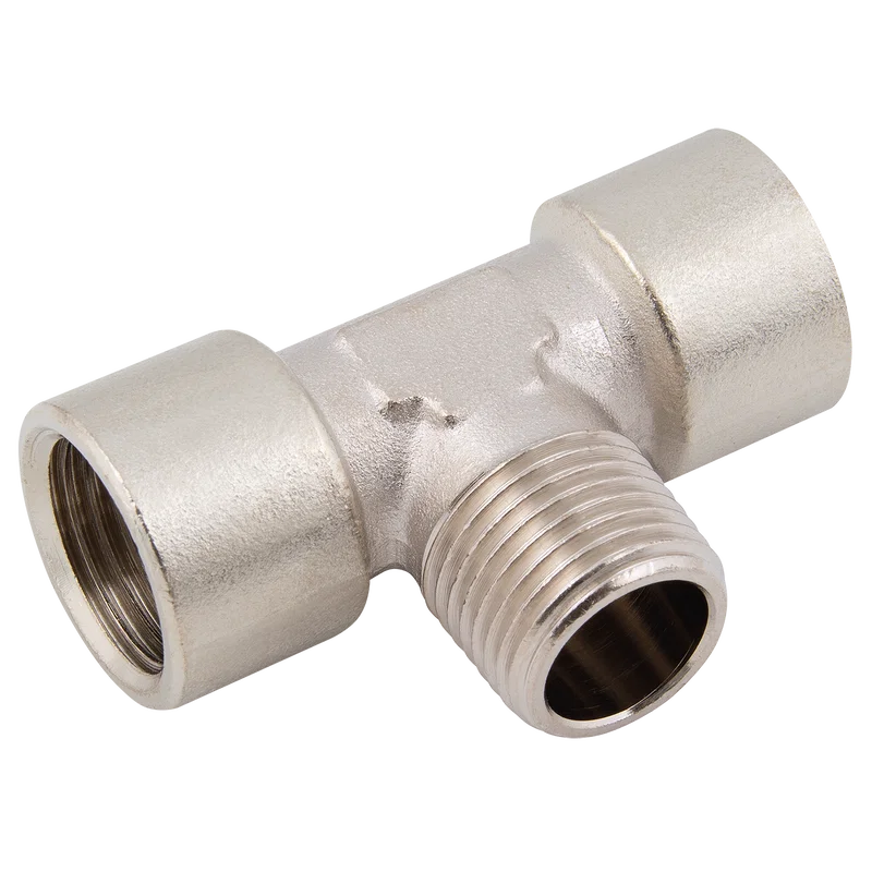 F/M/F EQUAL TEE BRASS PLATED