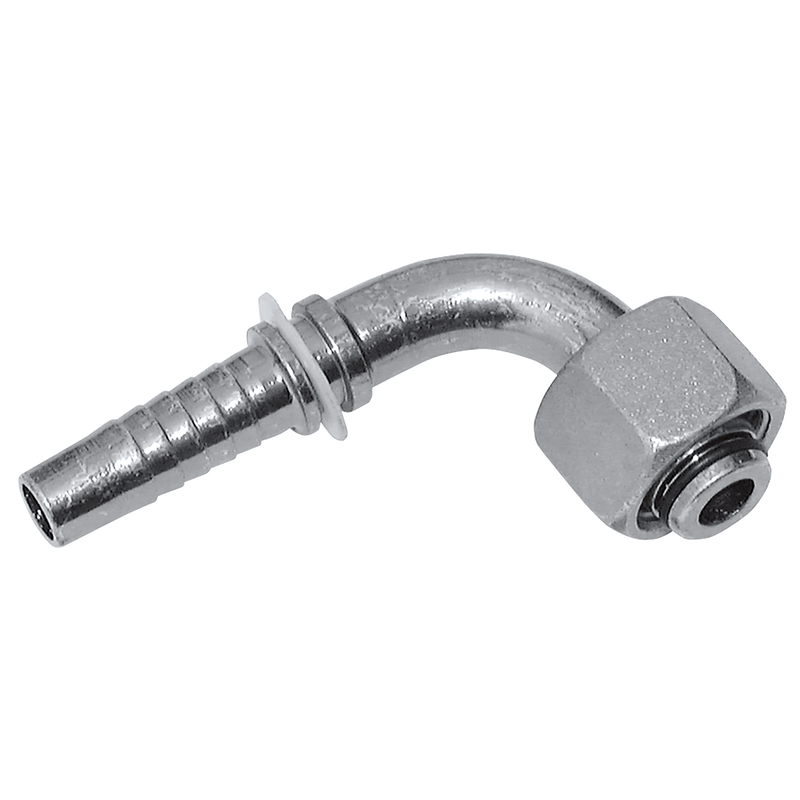 SWAGE HOSE INSERT METRIC 90 SWEPT LIGHT SERIES