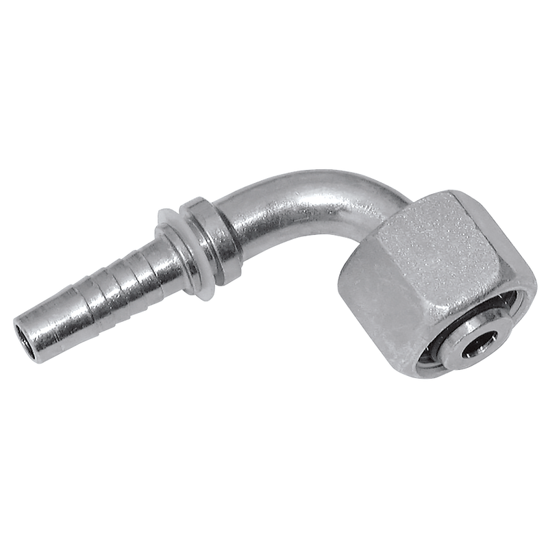 SWAGE HOSE INSERT METRIC 90 SWEPT HEAVY SERIES