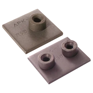 WELD PLATE (A) SIZE STEEL 2BOLT HOLE