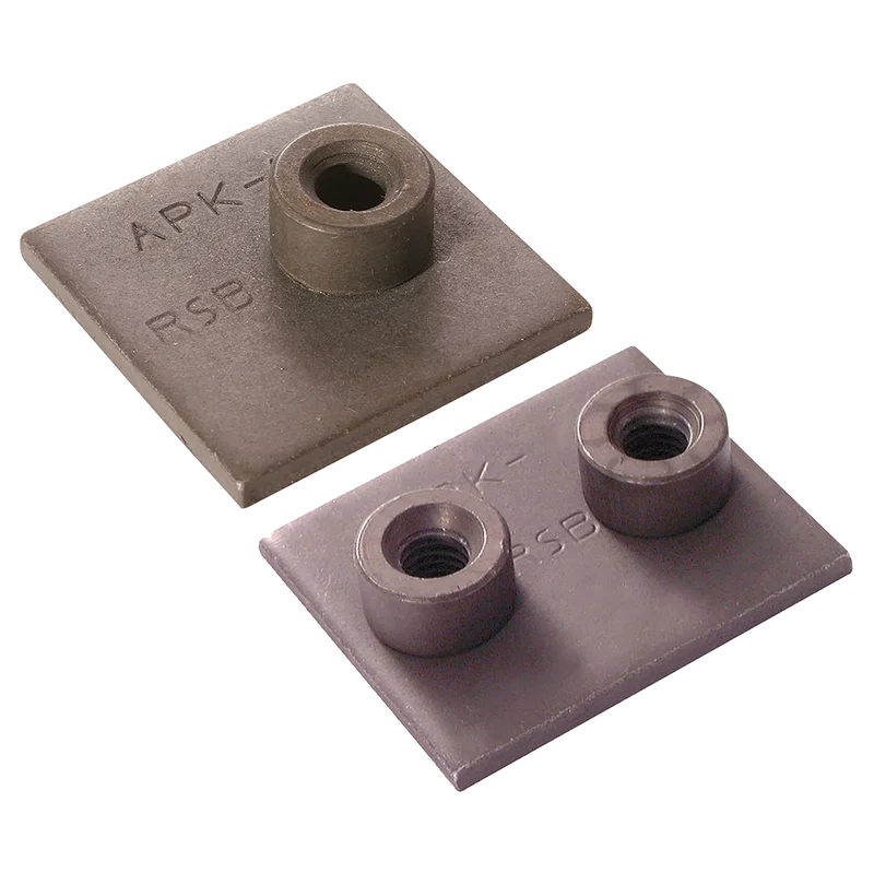 WELD PLATE (A) SIZE STEEL 2BOLT HOLE