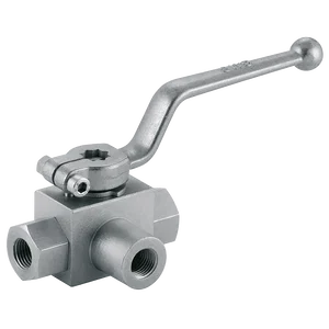 BSP 3-WAY L-PORT HYD BALL VALVE
