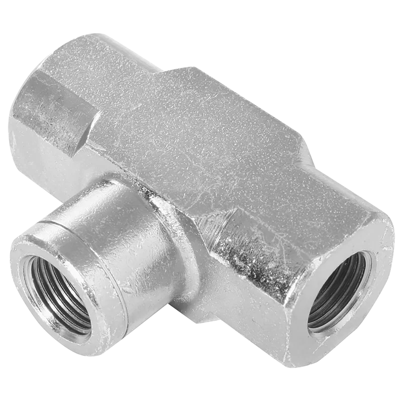 8052-BSPP FEMALE FIXED EQUAL TEE STEEL