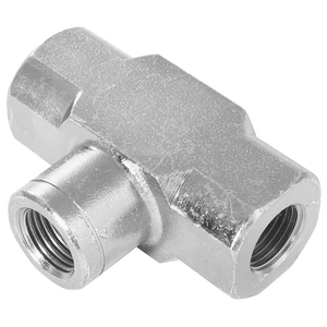 BSPP FEMALE FIXED EQUAL TEE STEEL