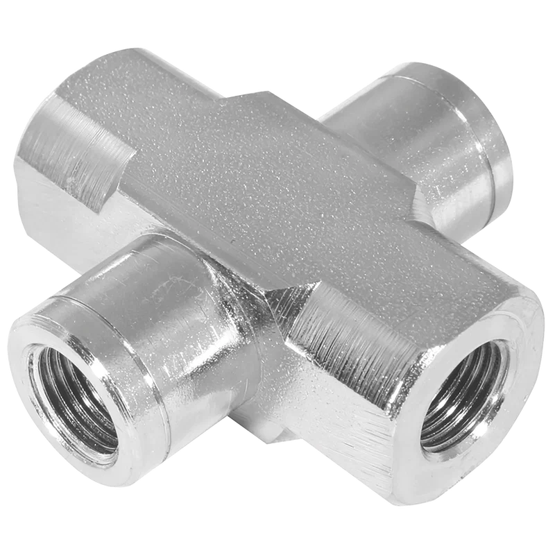 8557-BSPP FIXED EQUAL FEMALE CROSS STEEL
