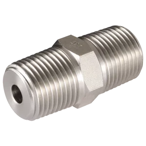 1/4 NPT X 1/4 NPT MALE HEX NIPPLE
