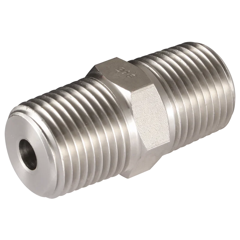 1/4 NPT X 1/4 NPT MALE HEX NIPPLE