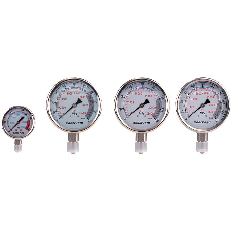 4 FACE 1/2 NPT 0-700BAR P.GAUGE