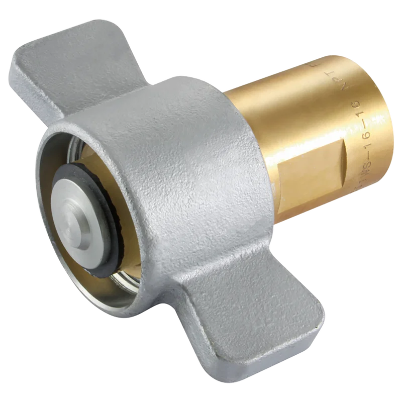 NPTF BRASS PLUG CBON/STEEL W/NUT