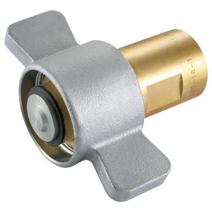 NPTF BRASS PLUG CBON/STEEL W/NUT