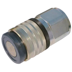 1/2  BSPP FEM  STEEL COUPLER VALVED