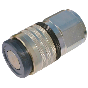1/2  BSPP FEM  STEEL COUPLER VALVED