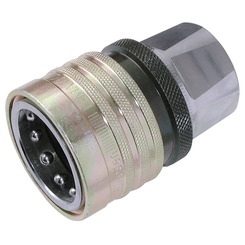 1   BSPP FEM  BRASS COUPLER VALVED