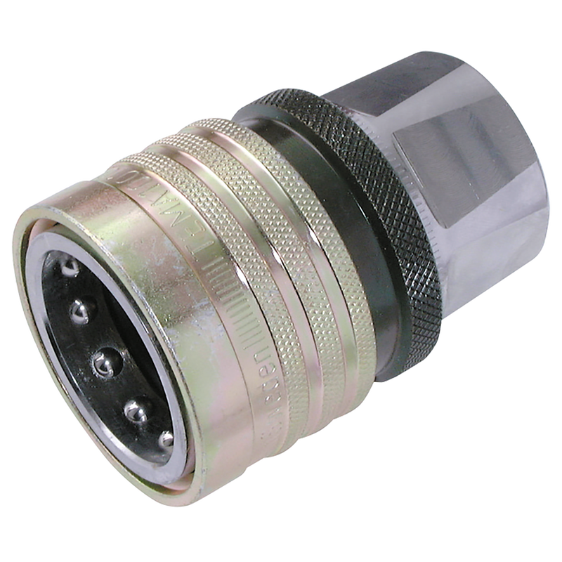 1   BSPP FEM  BRASS COUPLER VALVED
