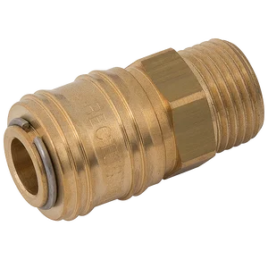BSPP MALE COUPLING BRASS UNPLATED