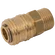 1/4 BSPP MALE COUPLING BRASS UNPLATED