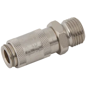 1/8 BSPP MALE COUPLING BRASS NICKEL