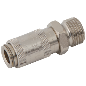 1/8 BSPP MALE COUPLING BRASS NICKEL
