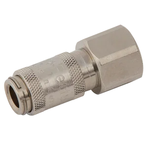 1/8 BSPP FEM  COUPLING BRASS NICKEL