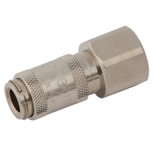 1/8 BSPP FEM  COUPLING BRASS NICKEL