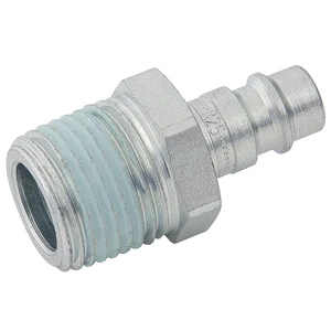 BSPT MALE PLUG  STEEL NICKEL PLATED