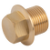 BSPP 1/8 FLANGED BRASS MALE PLUG