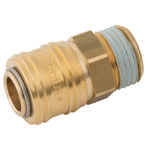 BSPP MALE COUPLING BRASS