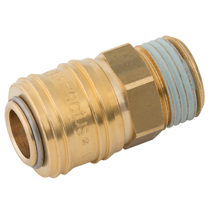 BSPP MALE COUPLING BRASS